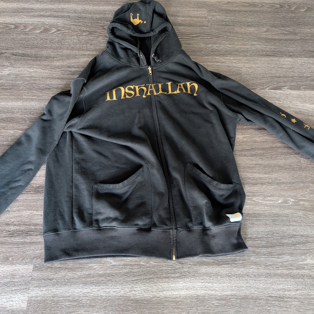 Black Hoodie Jacket 2XL Inshallah
